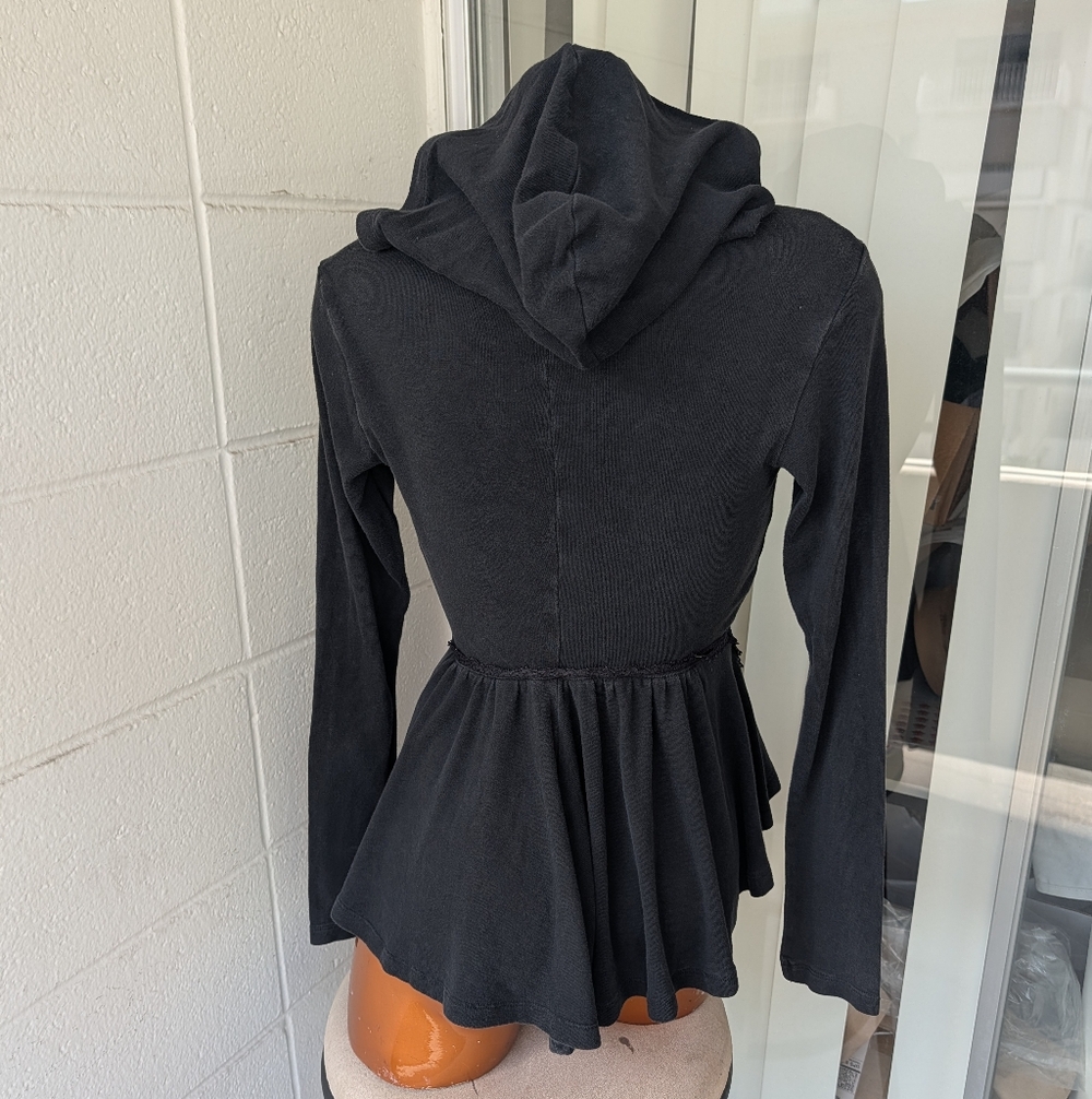 Royal Bones Tripp NYC Corset Lace Up Black Steampunk Hoodie Size XS - Picture 9 of 16